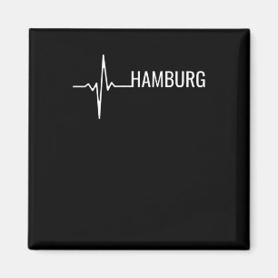 Hamburger Stadt Herzschlag Magnet