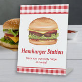 Hamburger Station Burger Bar macht sich selbst ein Sockelschild