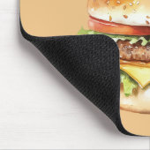 Hamburger Tomate Salat Käse Mousepad (Ecke)