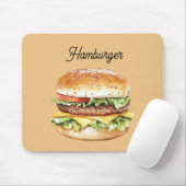 Hamburger Tomate Salat Käse Mousepad (Mit Mouse)