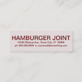 Hamburger-Treuekarte (rückwärts) Treuekarte (Rückseite)