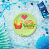 Hamburger-u. Fischrogen-PapierTeller 7" Pappteller (Party)