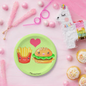 Hamburger-u. Fischrogen-PapierTeller 7" Pappteller (Party)