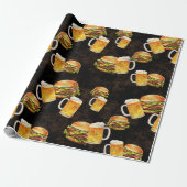 Hamburger und Bier  Geschenkpapier (Ungerollt)