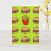 Hamburger- und Fischrogengrußkarte Karte (Gelbe Blume)