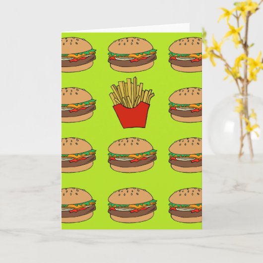 Hamburger- und Fischrogengrußkarte Karte (Gelbe Blume)