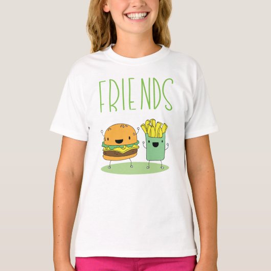 Hamburger und Friends Bester Freund T-Shirt (Vorderseite)