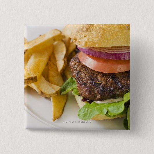 Hamburger und Fries Button (Vorderseite)