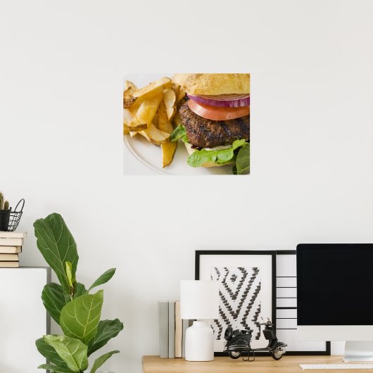 Hamburger und Fries Poster (Heimbüro)