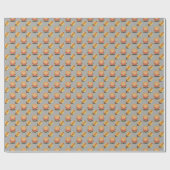 Hamburger und Hot Dog Muster Geschenkpapier (Flach)
