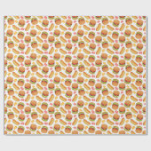 Hamburger und Hot Dogs Geschenkpapier (Flach)