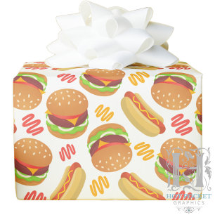 Hamburger und Hot Dogs Geschenkpapier