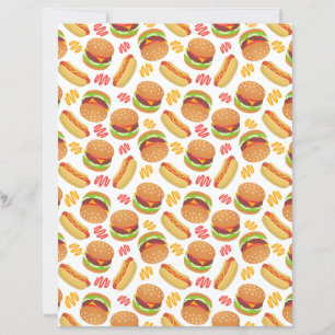 Hamburger und Hot Dogs Scrapbook Papier
