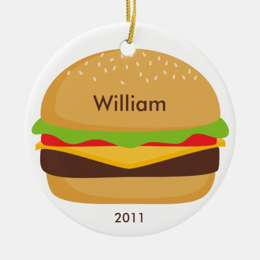Hamburger-Verzierung Keramikornament (Vorne)