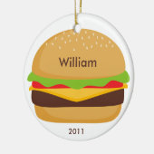 Hamburger-Verzierung Keramikornament (Links)
