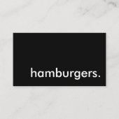 Hamburger. Visitenkarte (Vorderseite)