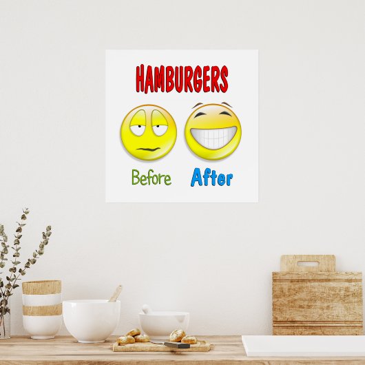 Hamburger vorher poster (Küche)