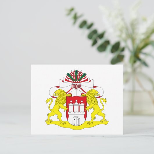 Hamburger Wappen Postkarte (Stehend Vorderseite)