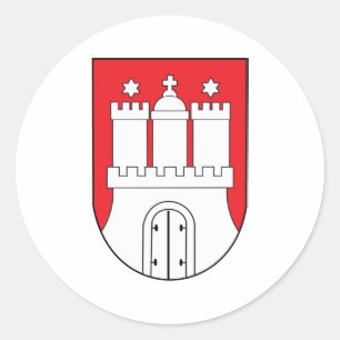 Hamburger Wappen Runder Aufkleber