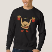 Hamburger Weightlifting Fries Sweatshirt (Vorderseite)