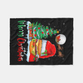 Hamburger Weihnachtsmannmütze Weihnachten - Frohe  Fleecedecke (Vorderseite (Horizontal))