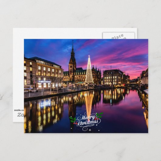Hamburger Weihnachtsmarkt Postkarte (Vorne/Hinten)