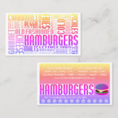 Hamburger Word Web Treuekarte (Vorne/Hinten)