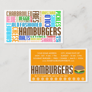 Hamburger Wort Web Treuekarte