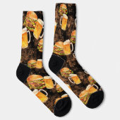 Hamburgerbier auf dunkel gesprenkelt socken (Rechts)