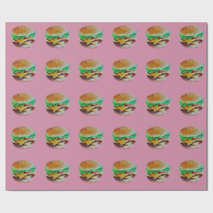 Hamburgerentwurf, ursprüngliche Malerei Geschenkpapier