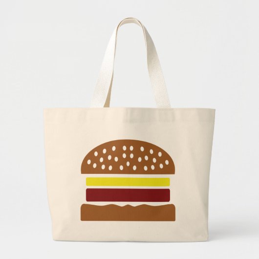 Hamburgerikone Jumbo Stoffbeutel (Vorne)