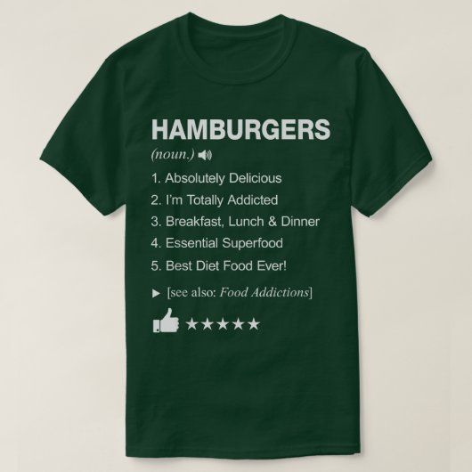 Hamburgers Definition Meaning Funny T-Shirt (Design vorne)