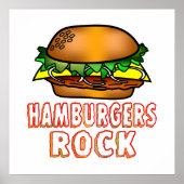 Hamburgers Rock Poster (Vorne)