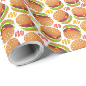 Hamburgers Wrapping Paper Geschenkpapier (Rolleneckpunkt)