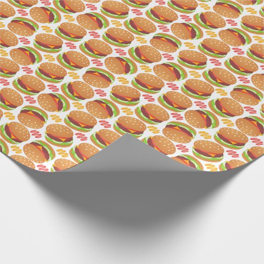 Hamburgers Wrapping Paper Geschenkpapier (Ecke)