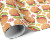 Hamburgers Wrapping Paper Geschenkpapier (Rolleneckpunkt)