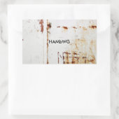 HAMbWG - Aufkleber - gestörtes weißes Logo (Tasche)