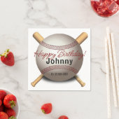 HAMbWG - Baseball & Bat Personalisiert Napkin Serviette (Beispiel)