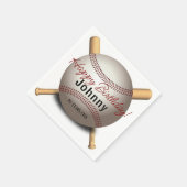 HAMbWG - Baseball & Bat Personalisiert Napkin Serviette (Ecke)