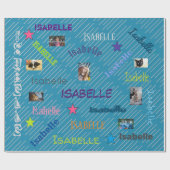 HAMbWG - Benutzerdefiniertes Foto und Name Geschenkpapier (Flach)