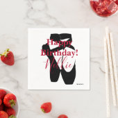 HAMbWG - Black Ballet Slipper Personalisiert Napki Serviette (Beispiel)