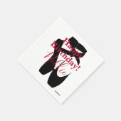 HAMbWG - Black Ballet Slipper Personalisiert Napki Serviette (Ecke)