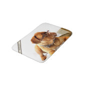 HAMbWG - Bulldog mit Brille - Badematte (Schrägansicht)