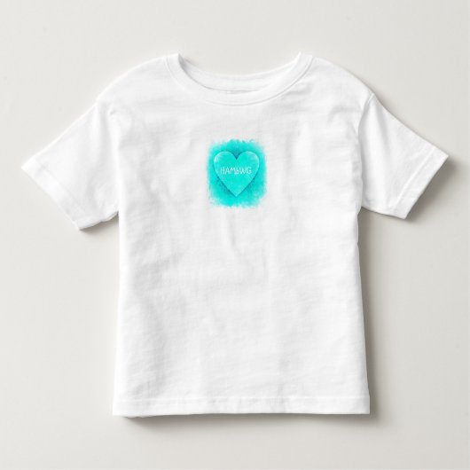 HAMbWG - Children's T Shirt - Charming Heart Aqua (Vorderseite)