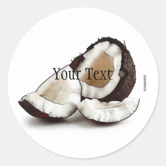 HAMbWG Coconut Stickers - mit Textfeld (Vorderseite)