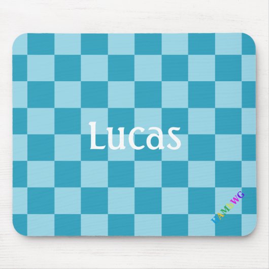 HAMbWG - ComputerMaus - Aqua-Schachbrett Mousepad (Vorne)
