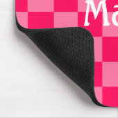 HAMbWG - ComputerMaus - Hot-Pink-Schachbrett Mousepad (Ecke)