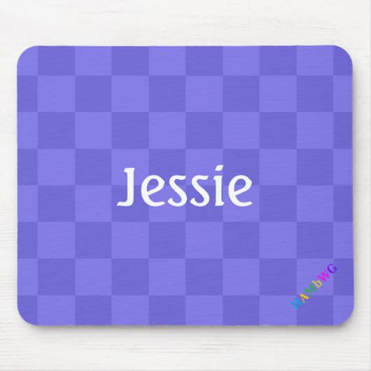 HAMbWG - ComputerMaus - Lila Schachbrett Diagonal Mousepad (Vorne)