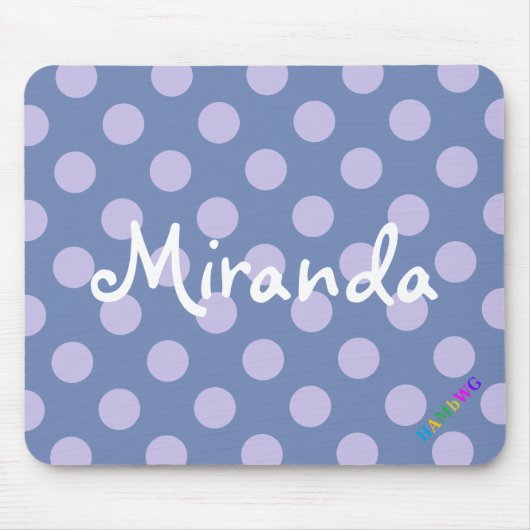 HAMbWG - ComputerMaus - Lilac Polka Dots Mousepad (Vorne)