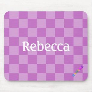 HAMbWG - ComputerMaus - Lilac Schachbrett Diagonal Mousepad